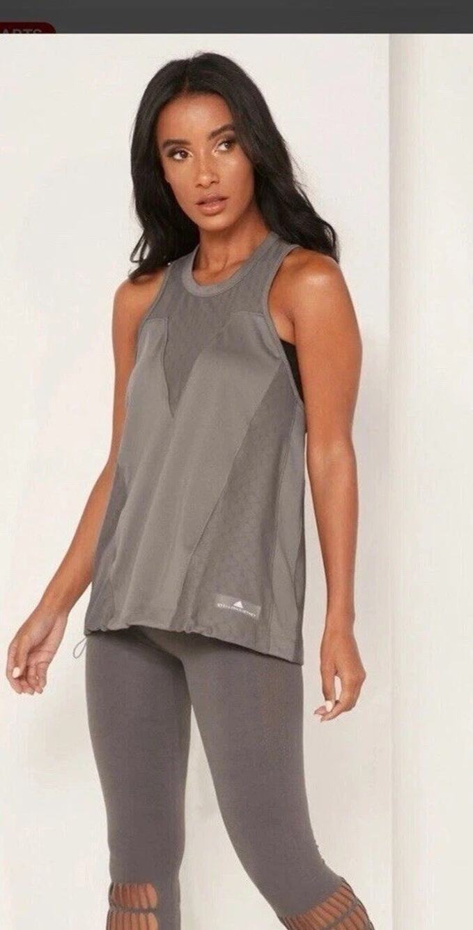 Stella McCartney Adidas Tank Racerback Gray Drawstring bottom Aeroready Training